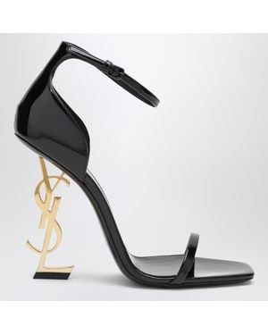 Saint Laurent Opyum Patent Leather Sandals - Black