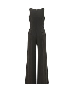 Calvin Klein Sleeveless Wide Leg Jumpsuit - Black