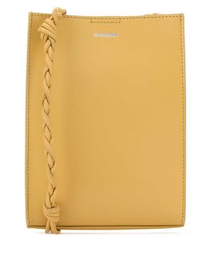 Jil Sander Leather Small Tangle Shoulder Bag - Yellow