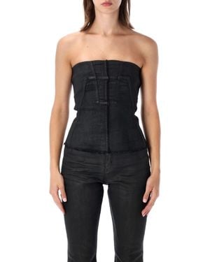 Rick Owens Strapless Corset Top - Black