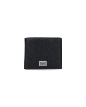 Dolce & Gabbana Calf Leather Wallet With Fabric Lining - Black