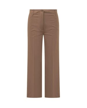 Semicouture Pantaloni Pants With Stretch Blend - Brown