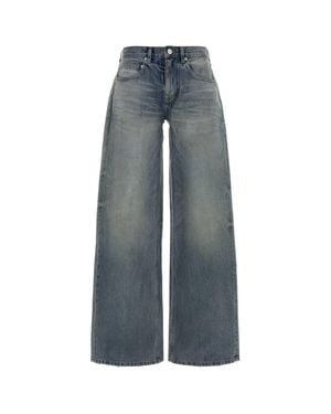 Balenciaga Denim Wide-Leg Jeans - Blue