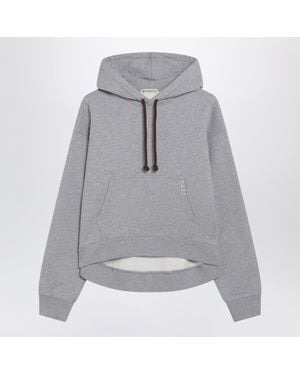 JW Anderson Melange Cotton Hoodie - Gray