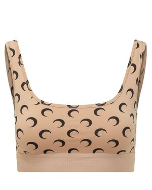 Marine Serre Sporty Graphic Top - Natural