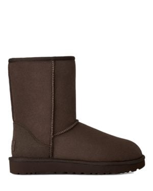 UGG Style Mini Shearling & Suede Boots With Moisture-Resistant Finish And Treadlite Outsole - Brown