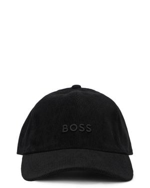 BOSS Embroidered Logo Cap With Adjustable Strap - Black