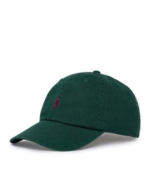 Polo Ralph Lauren Signature Embroidered Pony Cotton Cap With Buckled Back Strap - Green