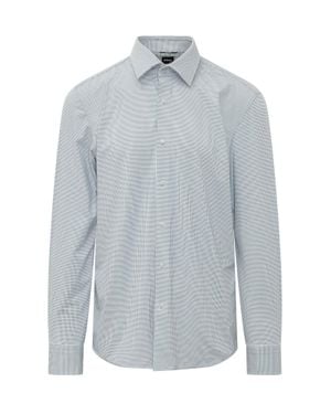BOSS Classic Button-Up Shirt For The Modern Closet - Blue