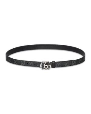 Gucci Double G Buckle Leather Belt - Black