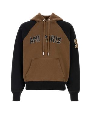 Ami Paris Ami Cotton Sweatshirt - Brown