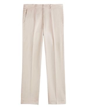 Fay Rolled-Hem Button-Fastening Shorts With Welt Pockets - White