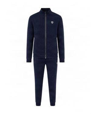 EA7 Zip-Up Track Jacket And Jogger Set - Blue