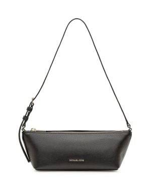 MICHAEL Michael Kors Laila Mini Leather Pouchette Clutch - Black