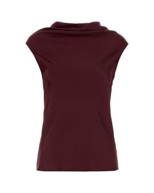 Alberta Ferretti Tyrian Satin Mini Top - Purple
