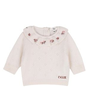 Chloé Girls' Wool-Cashmere Dress - White