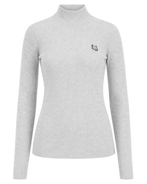 Maison Kitsuné Slim Fit Fox Patch T-Shirt - White