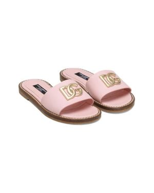 Dolce & Gabbana Dolce & Gabbana Slipper With Logo - Pink