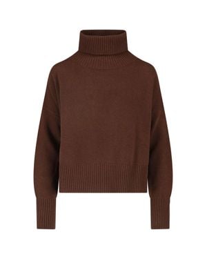 Ma'ry'ya Luxe Virgin Wool & Cashmere Sweater - Brown