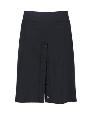 Courreges Logo Midi Skirt - Blue