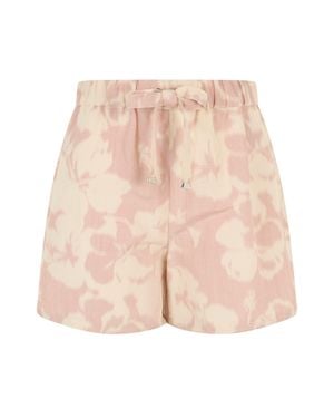 Moncler Floral Shorts - Pink