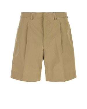 Prada Solid Shorts - Natural