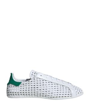adidas Woven Upper Lace-Up Sneakers - White