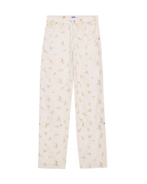 MSGM Cotton Pants - White