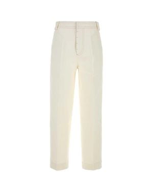 Ami Paris Flat Front Pants - White