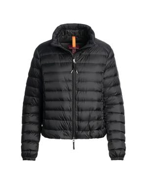 Parajumpers Puffer Jacket With Adjustable Hood And Internal Drawstring Waist - Black