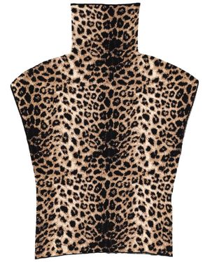 Circus Hotel Animal Print Top - Black