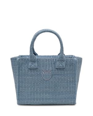 Pinko Mini Tote Bag With Handles - Blue