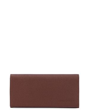 Longchamp Leather Wallet - Purple