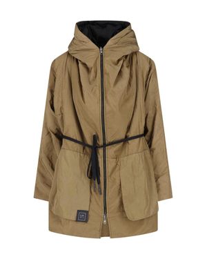 Kimonorain Hooded Belted Rain Jacket - Green