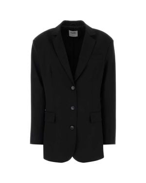 LE SULLY STUDIO Stretch Wool Blend Blazer - Black