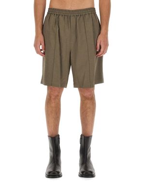Helmut Lang Pull-On Shorts - Green