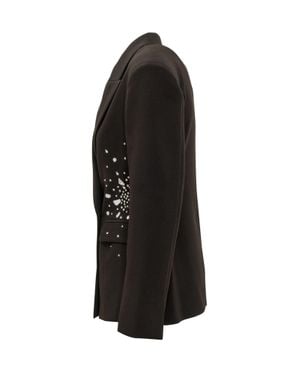 Des Phemmes Double-Breasted Blazer - Black