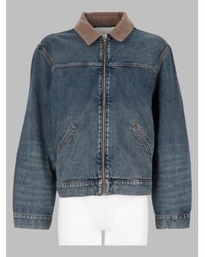 FRAME Cotton-Lyocell Sports Jacket - Blue