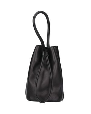 Uma Wang Leather Bucket Tote Bag - Black