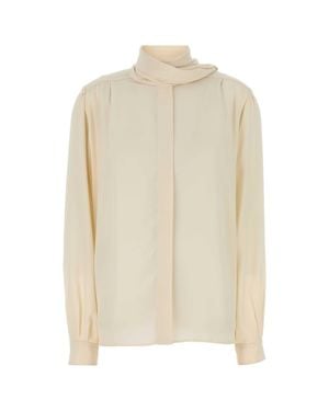 Prada Ivory Silk Shirt - Natural