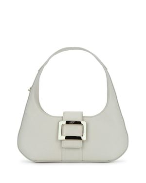 Roger Vivier Mini Belle Vivier Hobo Handbag - White