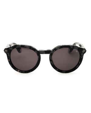 Philipp Plein Round Designer Sunglasses - Brown