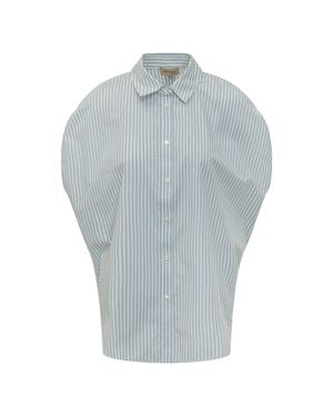 Woolrich Oversized Poplin Shirt For - Blue