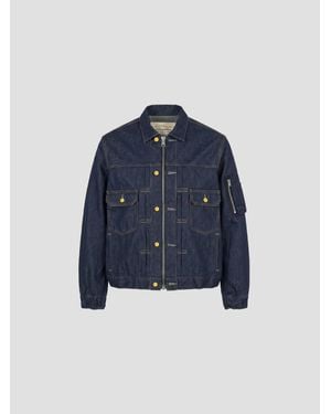 Sacai Denim-Style Utility Jacket - Blue