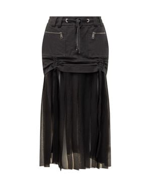 Dolce & Gabbana Chiffon Insert Mini Skirt - Black