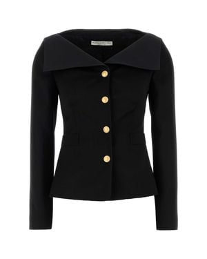 Alessandra Rich Logo Down Vest - Black
