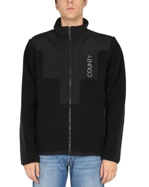 Marcelo Burlon Giacca Track Cross Block - Black