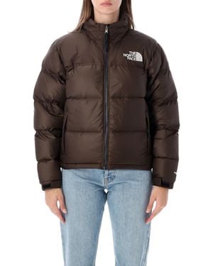The North Face 1996 Retro Nuptse Down Puffer Jacket With Stowable Hood - Brown