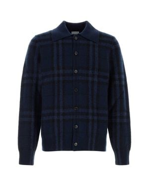 Burberry Embroidered Cashmere Cardigan For - Blue