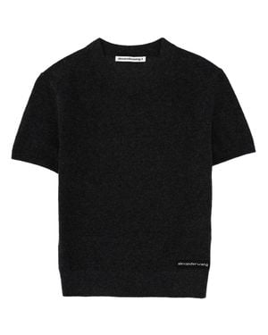 T By Alexander Wang T-Shirt With Logo - Black